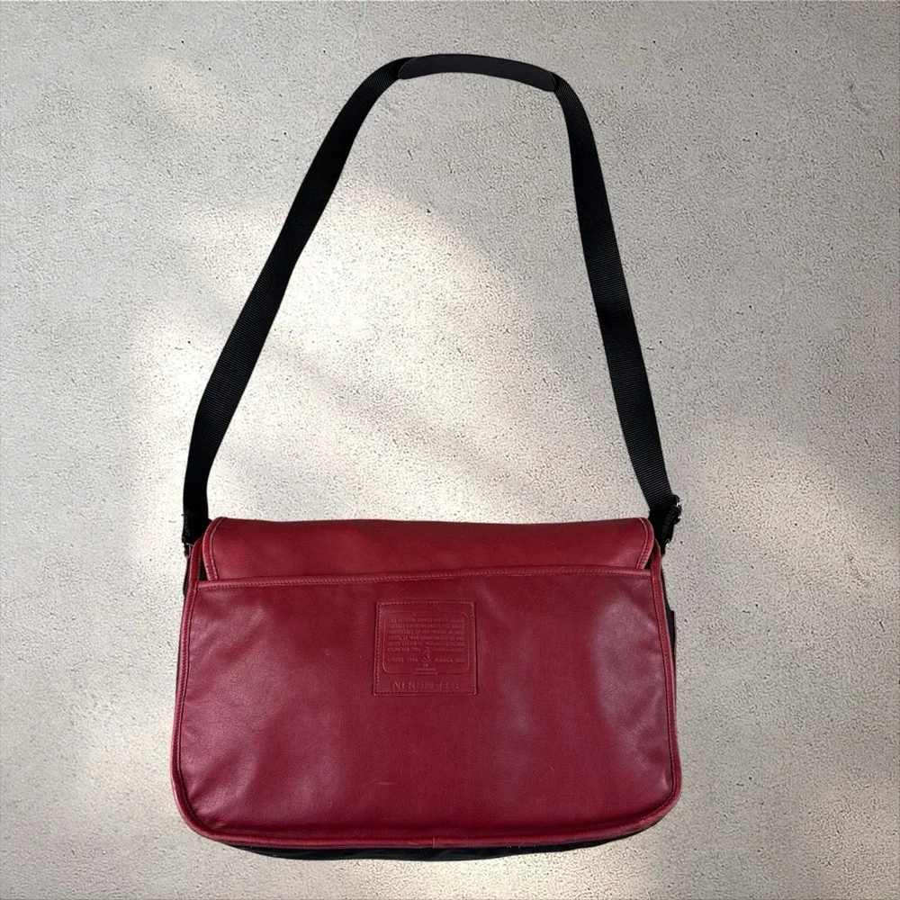 VINTAGE 1996 COACH x ATLANTA OLYMPICS Red Leather Book Messenger Bag #688